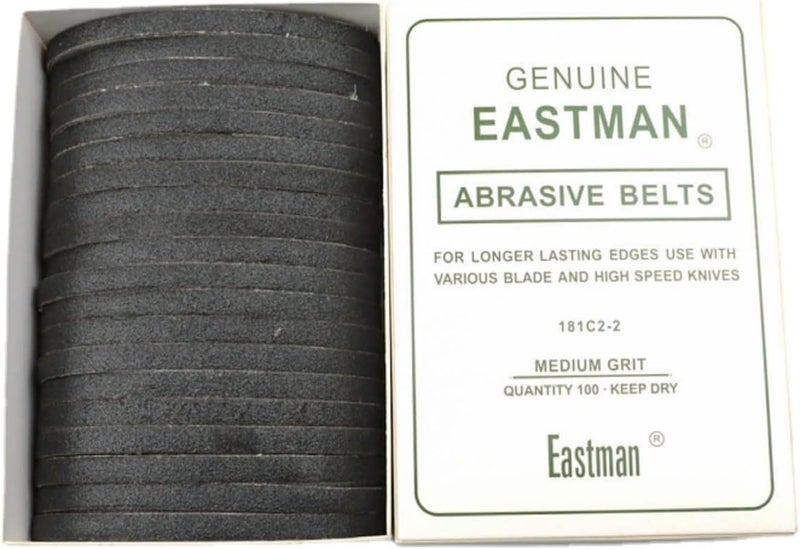 Blooy - 181C2-2 Abrasive Belt Fit Straight Cutting Machine KM CZD-103 Eastman 627X 629X DAYANG Sharpening Band Medium Grit (Black) - Image 1